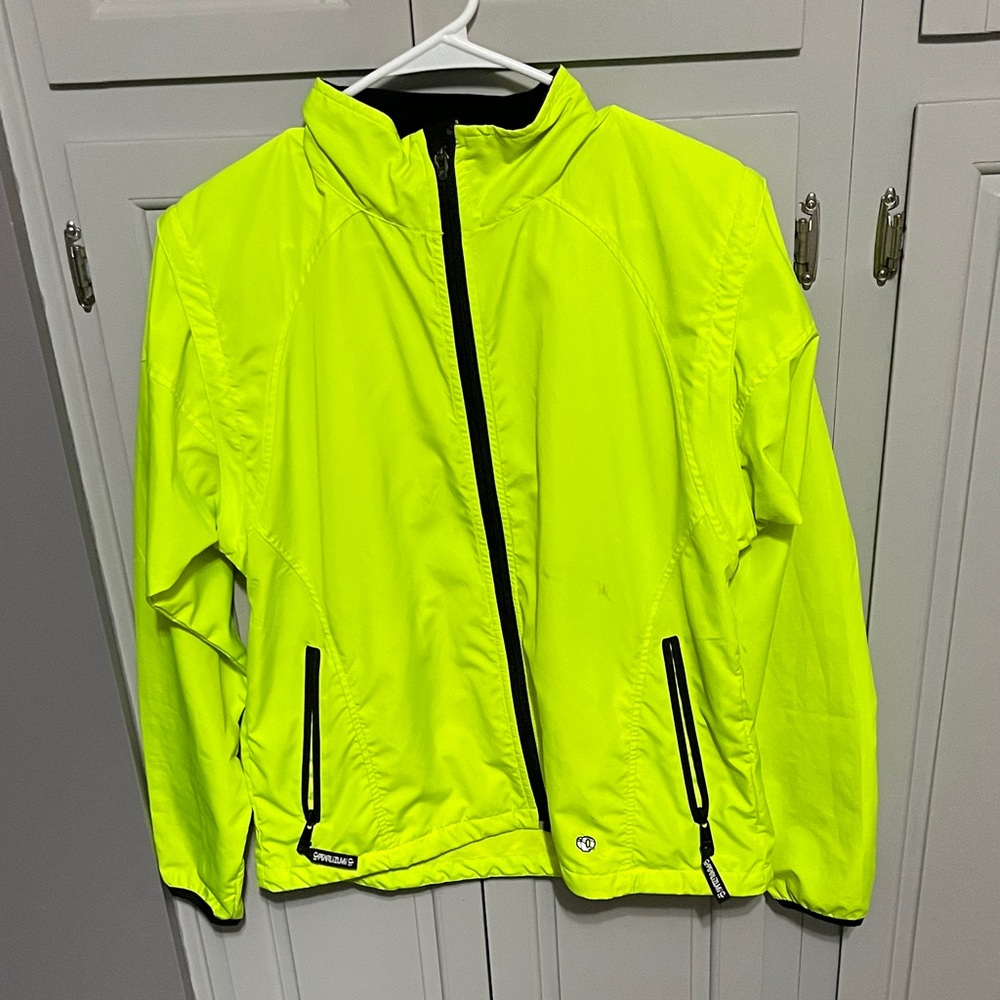 Pearl Izumi Women’s Neon Yellow Cycling Jersey jacket, large